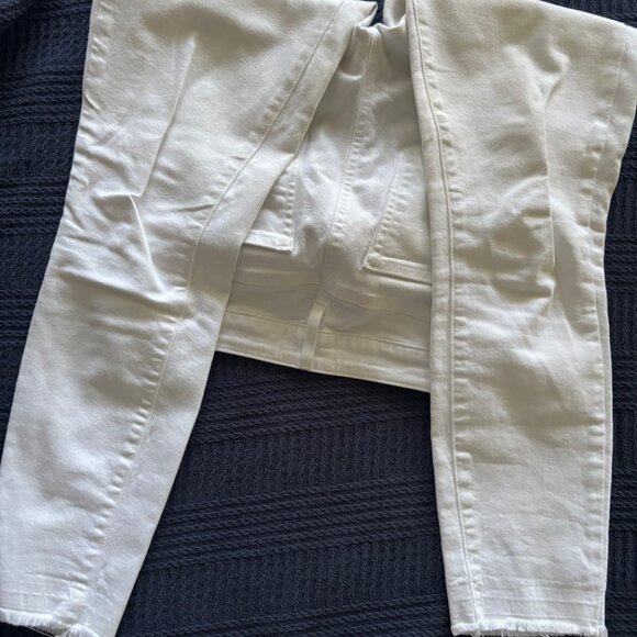 NWOT PAIGE DENIM Crisp White Verdugo Ankle Skinny Jean Raw Hem 27 - Picture 7 of 12